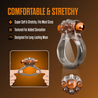 Stay Hard Vibrating Cock Ring Set with Sleeve