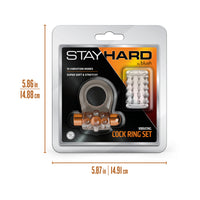 Stay Hard Vibrating Cock Ring Set with Sleeve