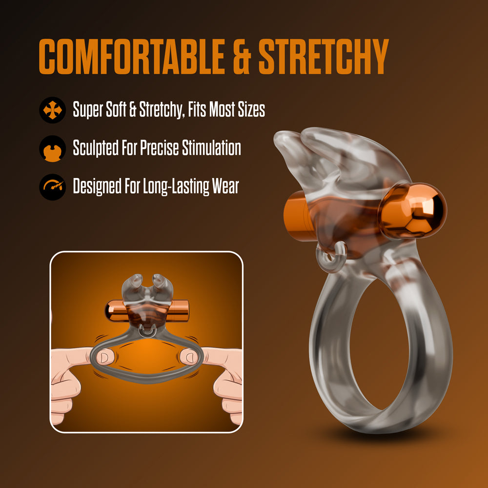Stay Hard Vibrating Cock Ring Set with Sleeve