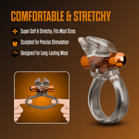 Stay Hard Vibrating Cock Ring Set with Sleeve
