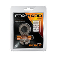 Stay Hard Vibrating Cock Ring Set with Sleeve