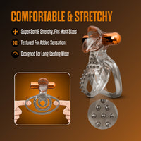 Stay Hard Vibrating Cock Ring Set with Sleeve