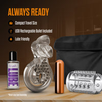 Stay Hard Vibrating Cock Ring Set with Sleeve