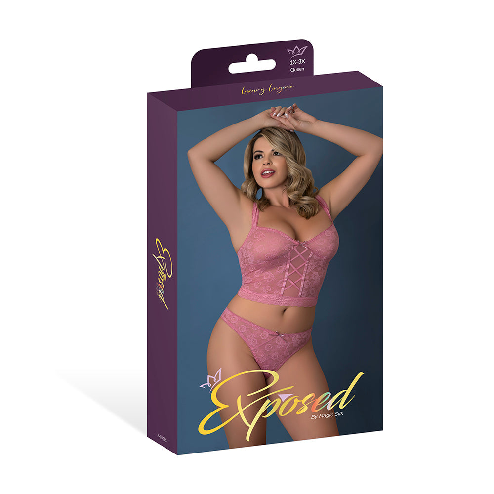 MS Wisteria Mist Bustier & Thong Pink Q