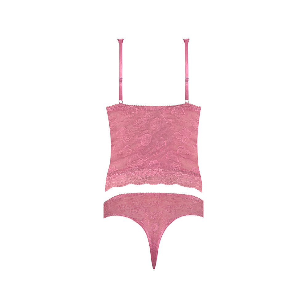 MS Wisteria Mist Bustier & Thong Pink Q