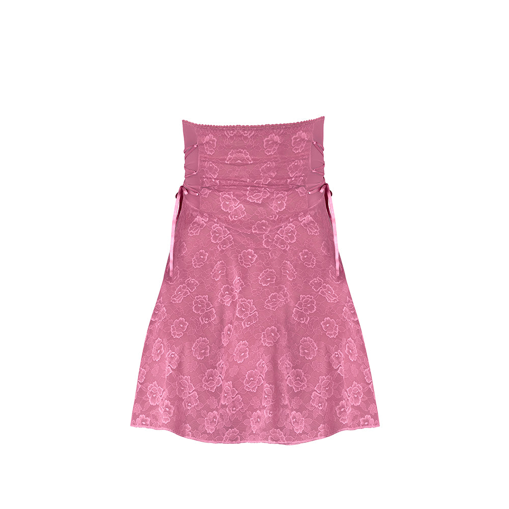 MS Wisteria Mist Halter Babydoll & G Pink LXL