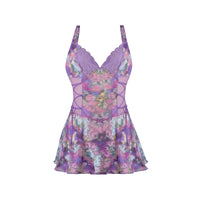 Magic Silk Wisteria Mist Halter Babydoll & G-Set Floral