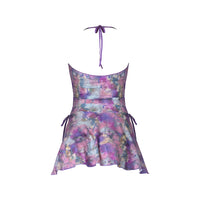 MS Wisteria Mist Halter Babydoll & Panty Set
