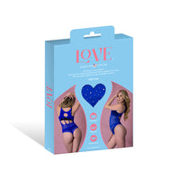 Magic Silk Seamless Teddy in Blue O/S