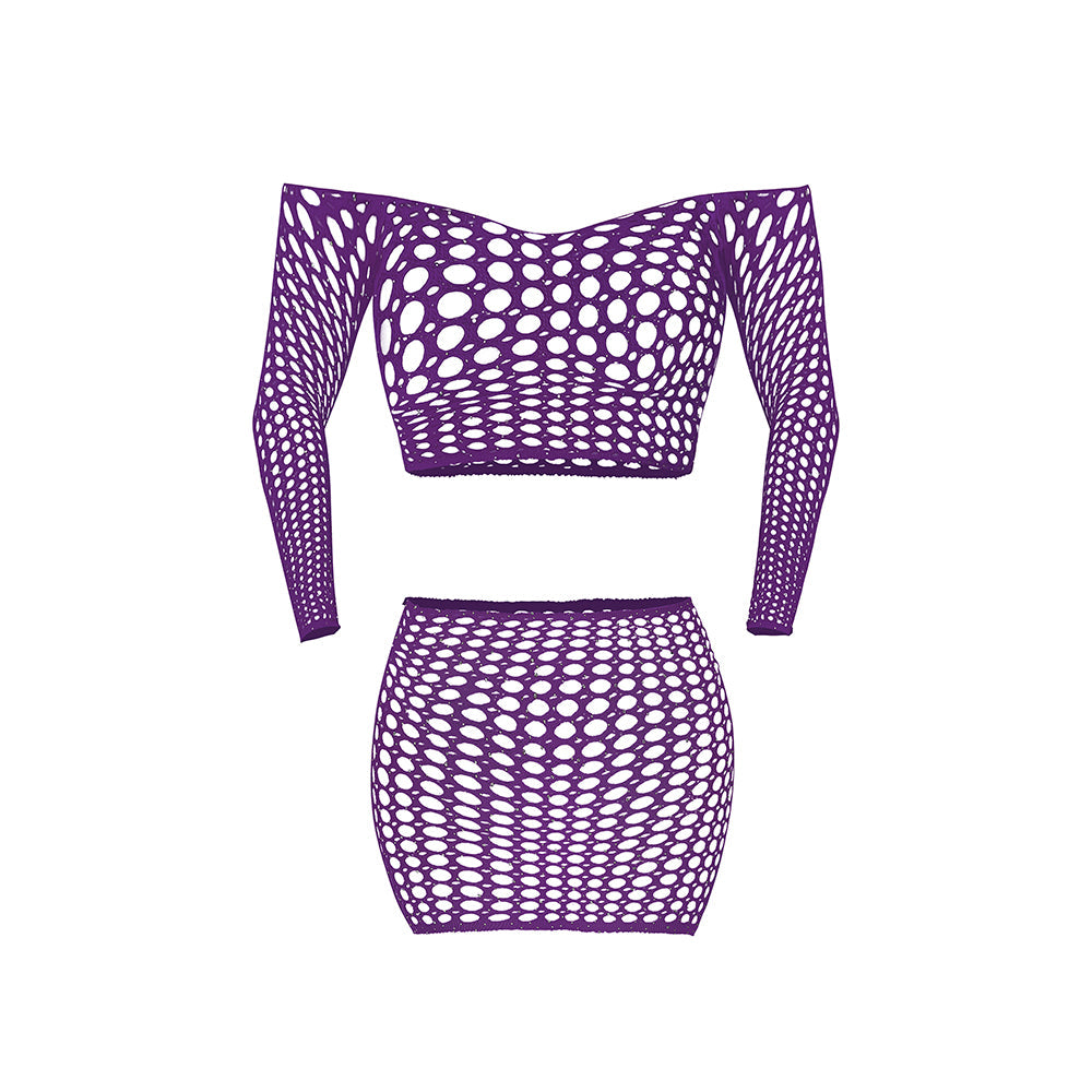 Magic Silk Seamless Off Shoulder Crop Top & Skirt