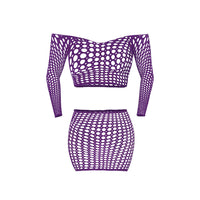 Magic Silk Seamless Off Shoulder Crop Top & Skirt