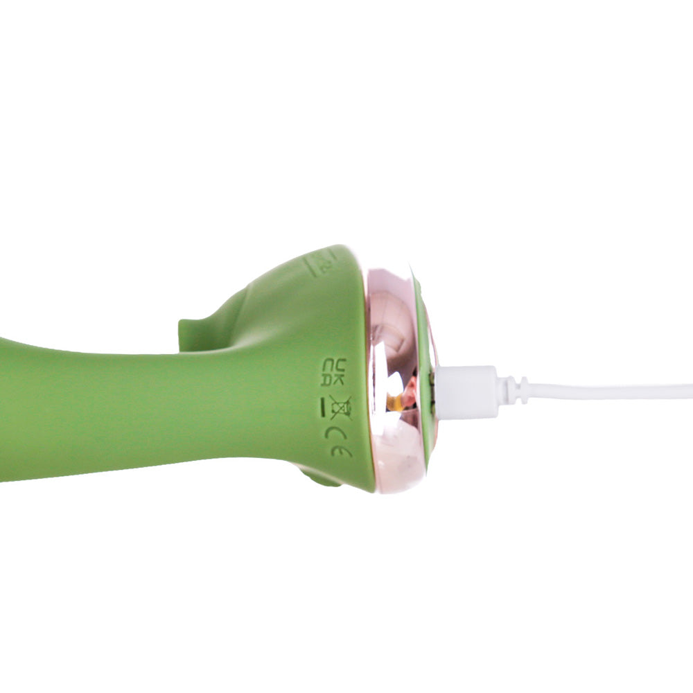Swan Reign Dual Stimulator Green - Luxurious Pleasure