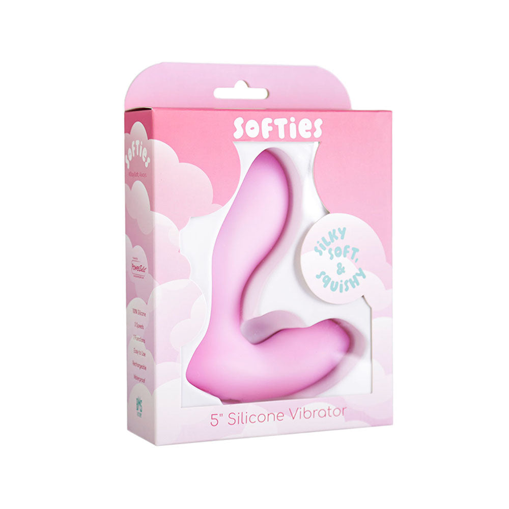 Softies Silicone Vibrator 5in Pink for Gentle Stimulation