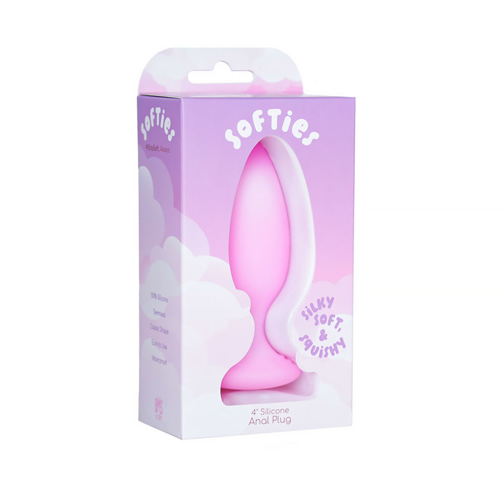 Softies Dual Layer Butt Plug 4in in Pink