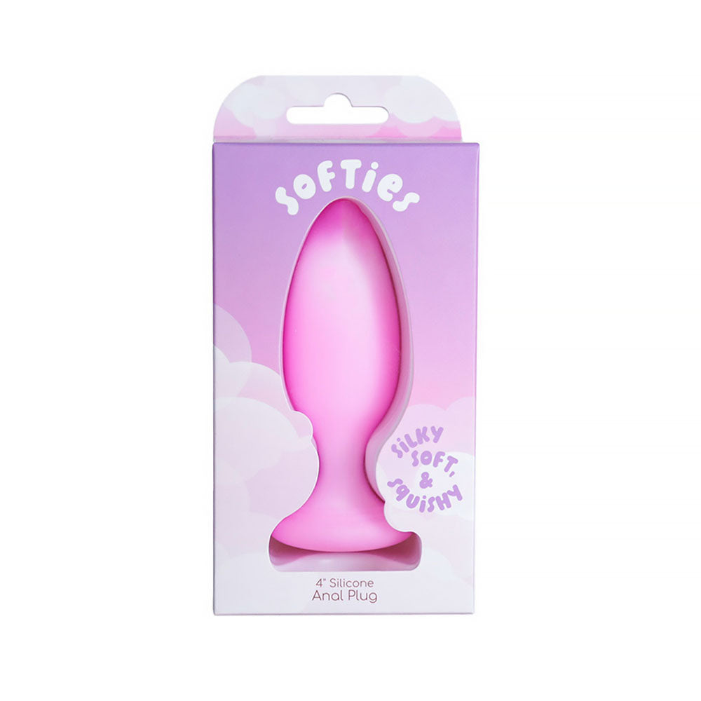 Softies Dual Layer Butt Plug 4in in Pink