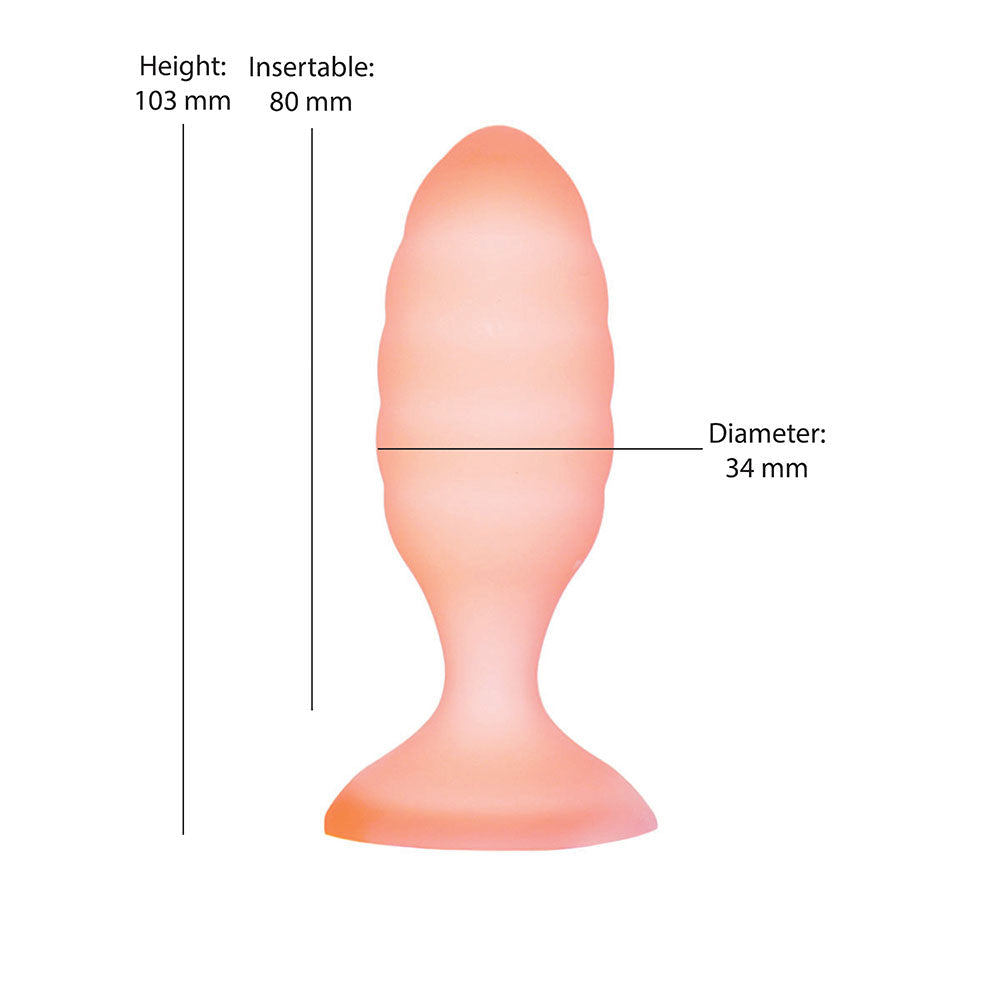 Softies Dual Layer Butt Plug 4in Orange