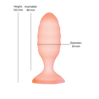 Softies Dual Layer Butt Plug 4in Orange