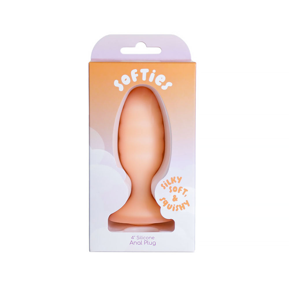 Softies Dual Layer Butt Plug 4in Orange