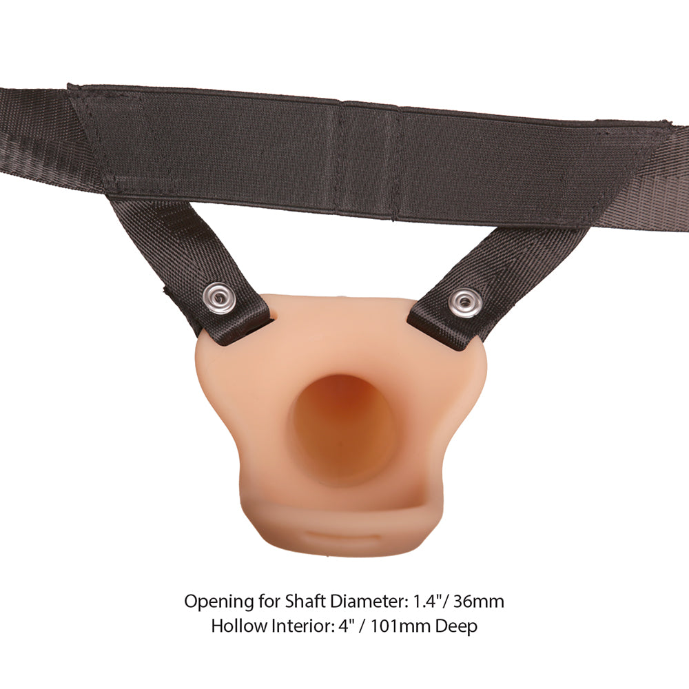 Addiction 7 in. Silicone Hollow Dong Strap-On