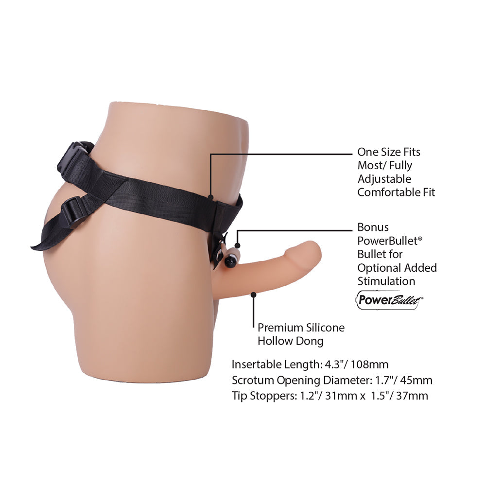 Addiction 7 in. Silicone Hollow Dong Strap-On