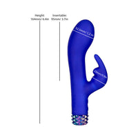 M'Lady Bunny Vibrator 6in Blue
