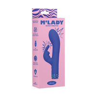 M'Lady Bunny Vibrator 6in Blue