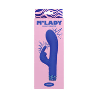 M'Lady Bunny Vibrator 6in Blue
