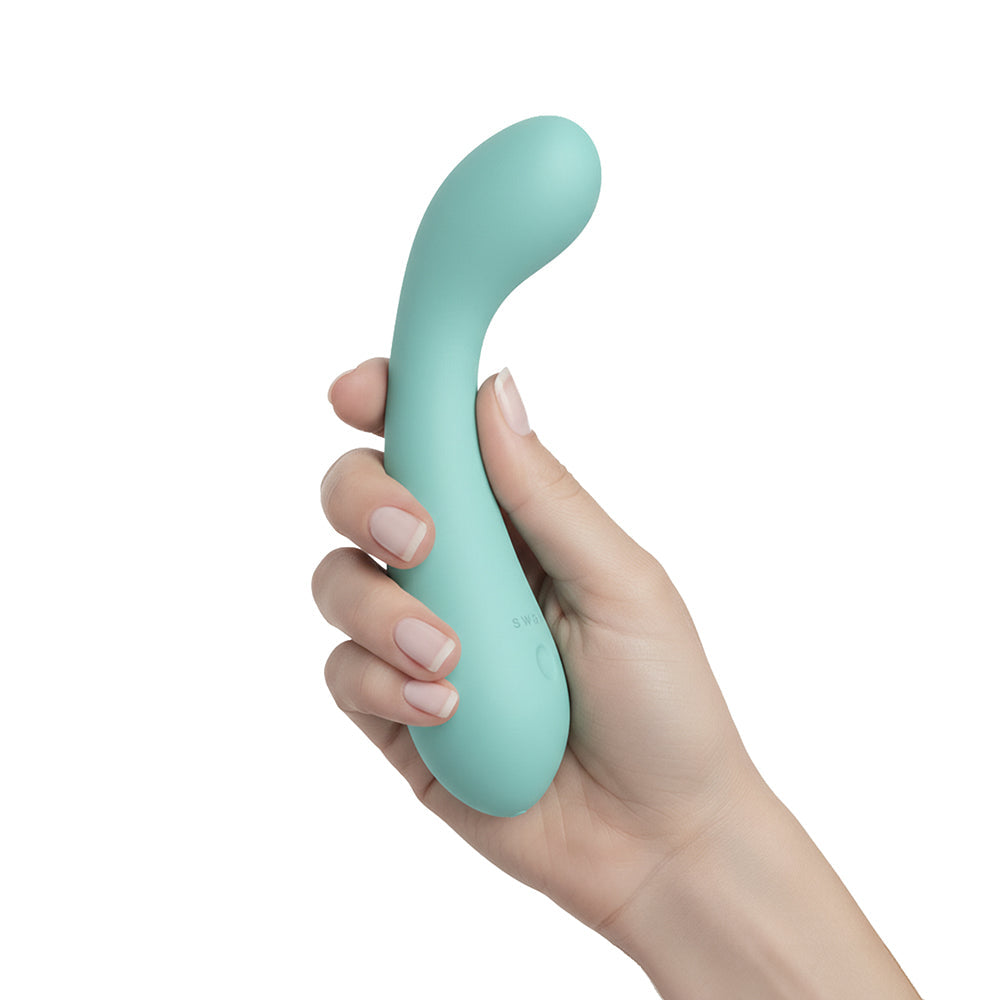 Swan The Swan Curve 6.5in Vibrator - Teal