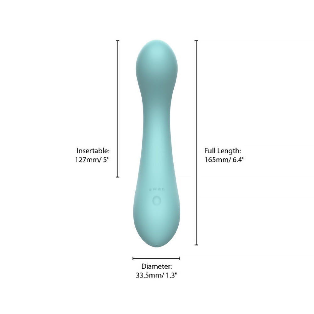 Swan The Swan Curve 6.5in Vibrator - Teal