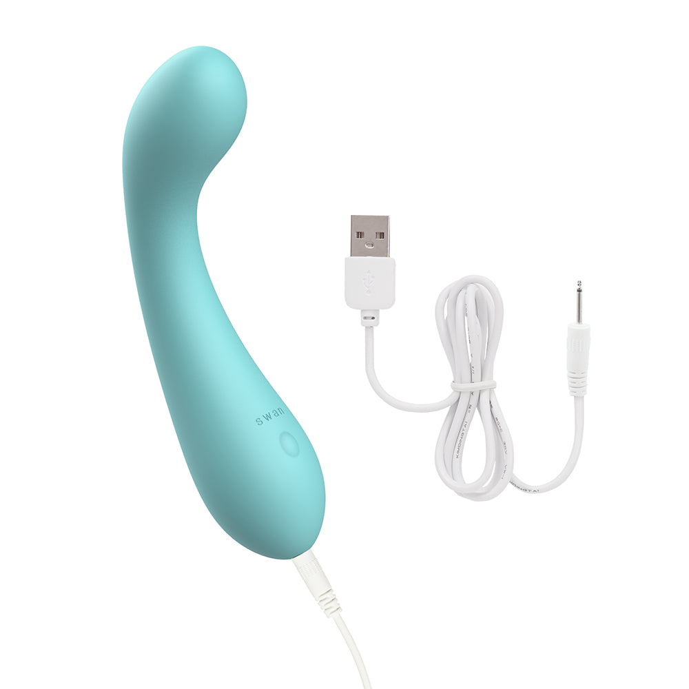 Swan The Swan Curve 6.5in Vibrator - Teal
