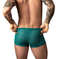 Male Power Ripple Pouch Short - Teal
