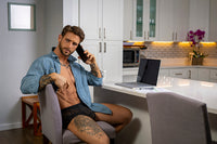 Male Power Ripple Pouch Short - Teal