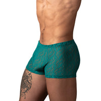 Male Power Ripple Pouch Short - Teal XL