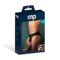 Male Power Ripple Moon Jock - Black