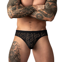 Male Power Ripple Moon Jock Black L/XL
