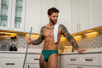 Male Power Ripple Moon Jock - Teal S/M