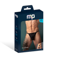 Male Power Ripple Micro V String Black L/XL