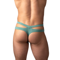 Eco Cozy Cutout Thong Green S/M