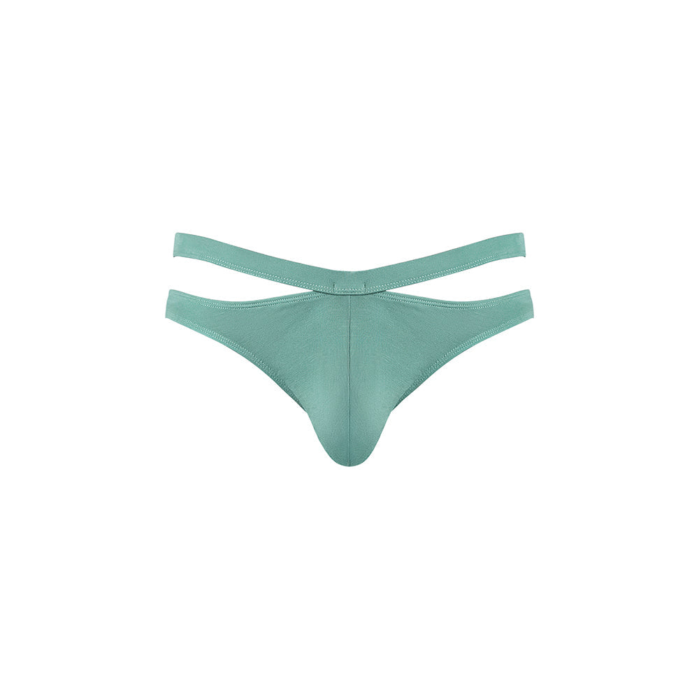 Male Power Eco Cozy Cutout Thong Green L/XL