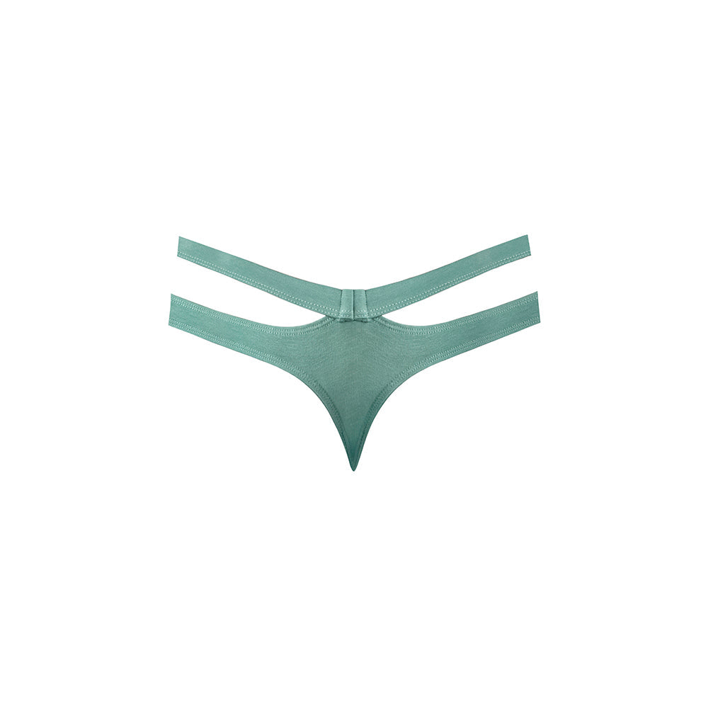 Male Power Eco Cozy Cutout Thong Green L/XL