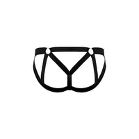 Male Power Mesh 2.0 Strappy Ring Jock - Black