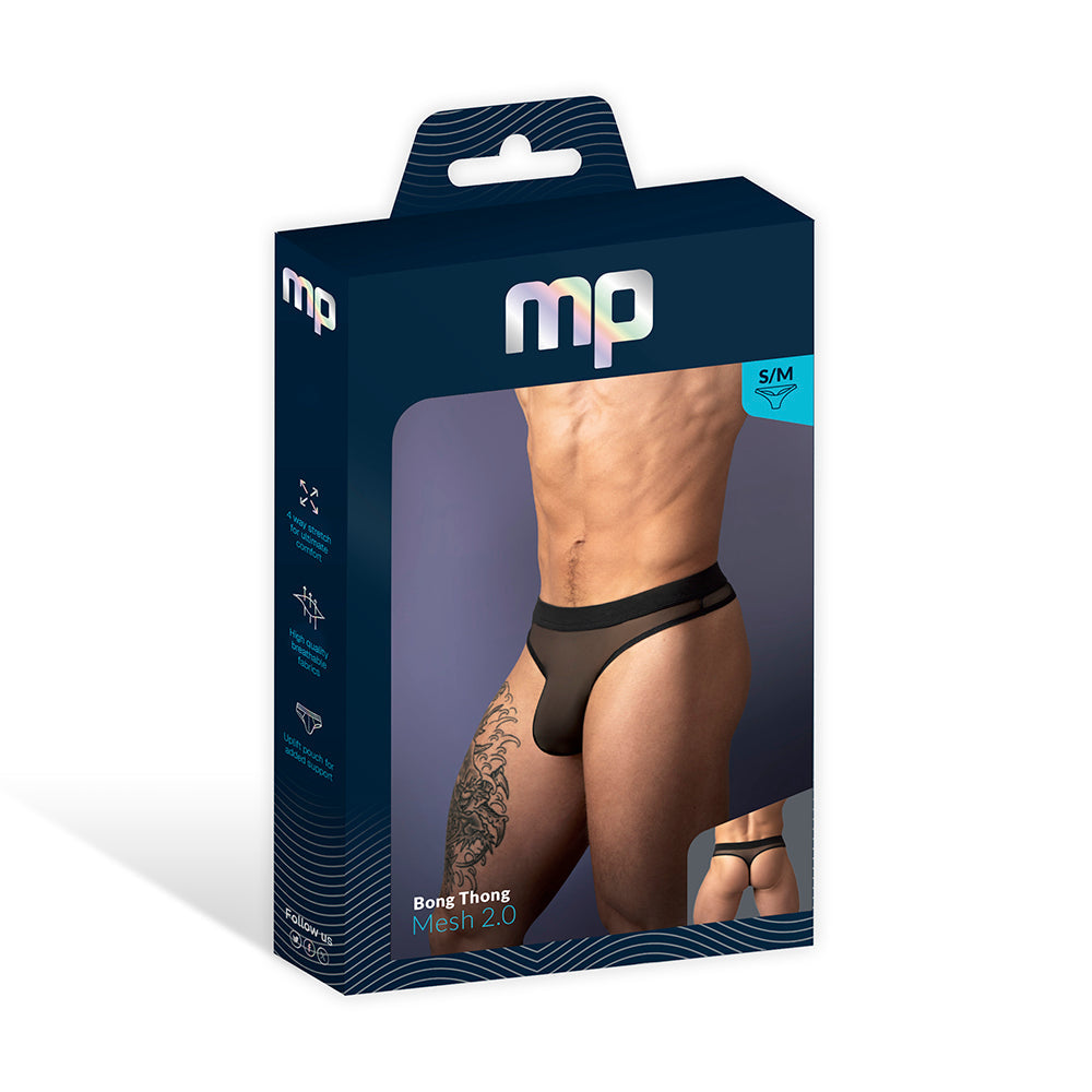 Male Power Mesh 2.0 Bong Thong Black S/M