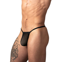 Male Power Mesh 2.0 G-String - Black O/S