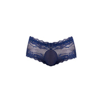 Male Power Sassy Lace Mini Short Sheer Pouch Navy