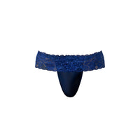 Sassy Lace Skirt Jock in Navy L/XL