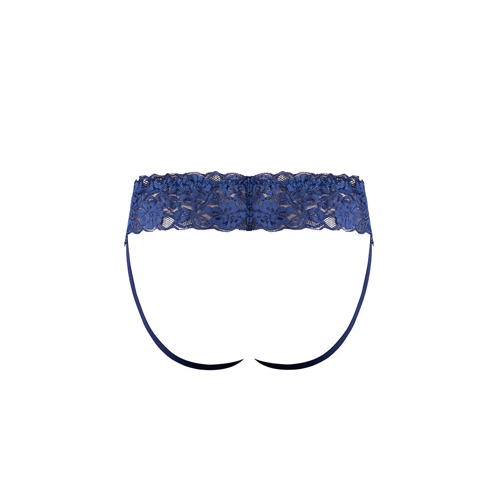 Sassy Lace Skirt Jock in Navy L/XL