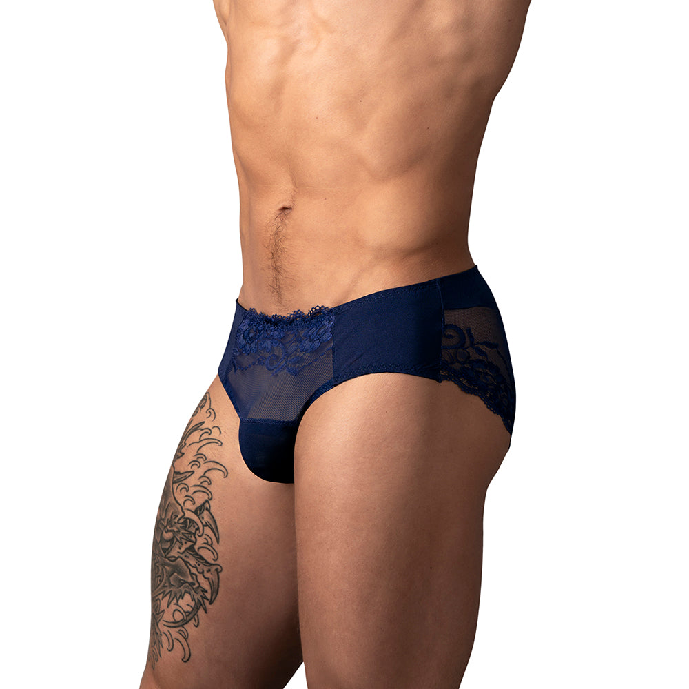 Sassy Lace Bikini Sold Pouch in Navy L