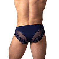 Sassy Lace Bikini Sold Pouch in Navy L