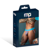 Male Power So Cumfy Gingham Jock Turquoise L/XL