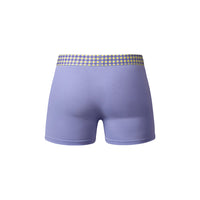 Male Power So Cumfy Gingham Boxer Brief - Purple M